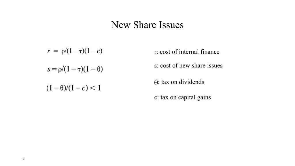new share issues