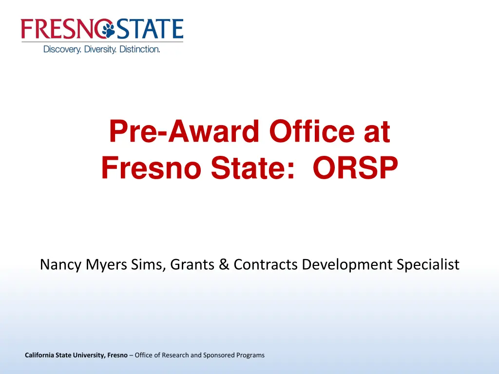 pre award office at fresno state orsp