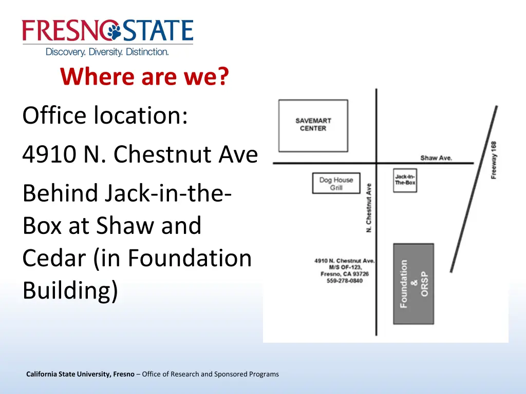 where are we office location 4910 n chestnut