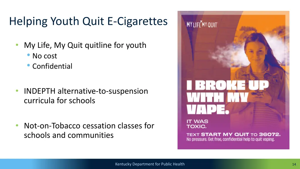 helping youth quit e cigarettes