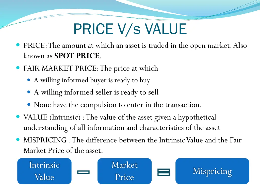 price v s value