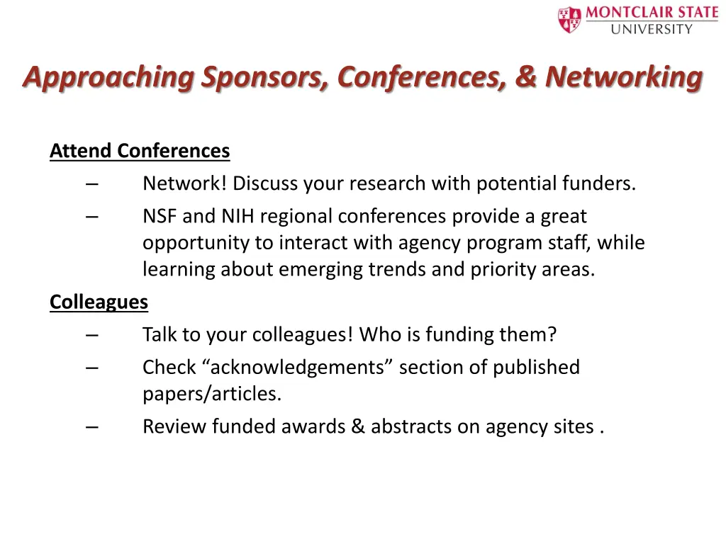 approaching sponsors conferences networking