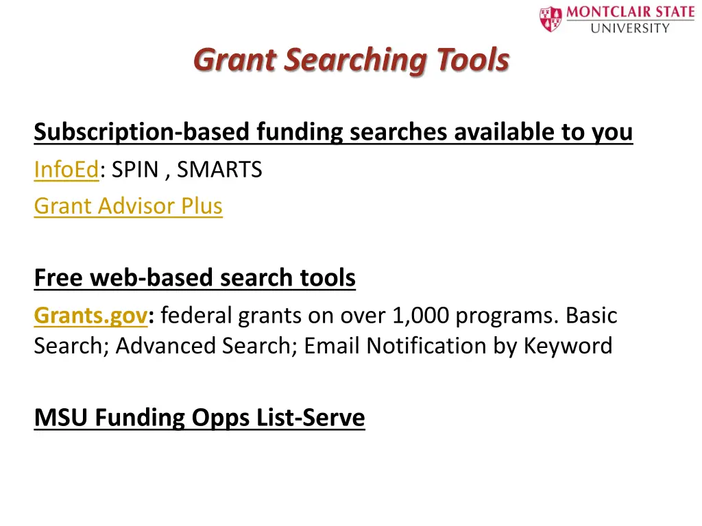 grant searching tools