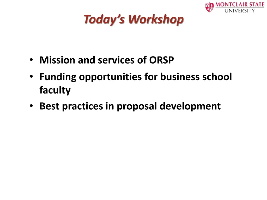 today s workshop
