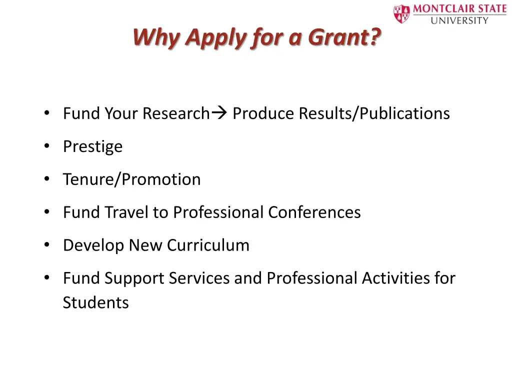 why apply for a grant