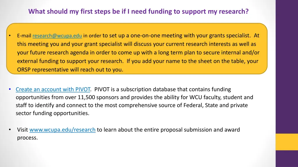what should my first steps be if i need funding