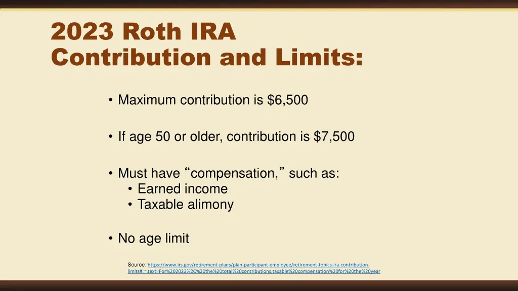 2023 roth ira contribution and limits