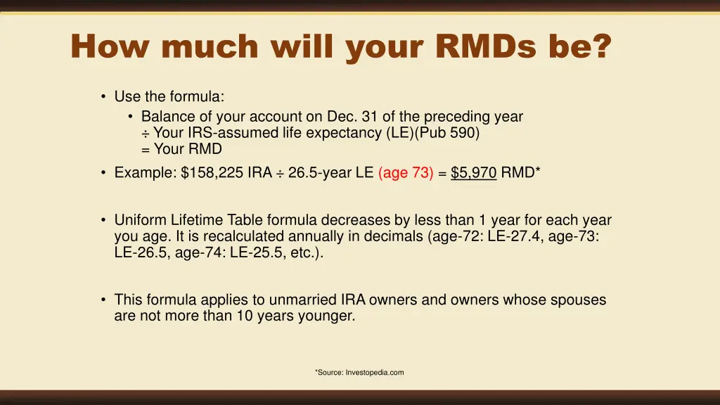 how much will your rmds be