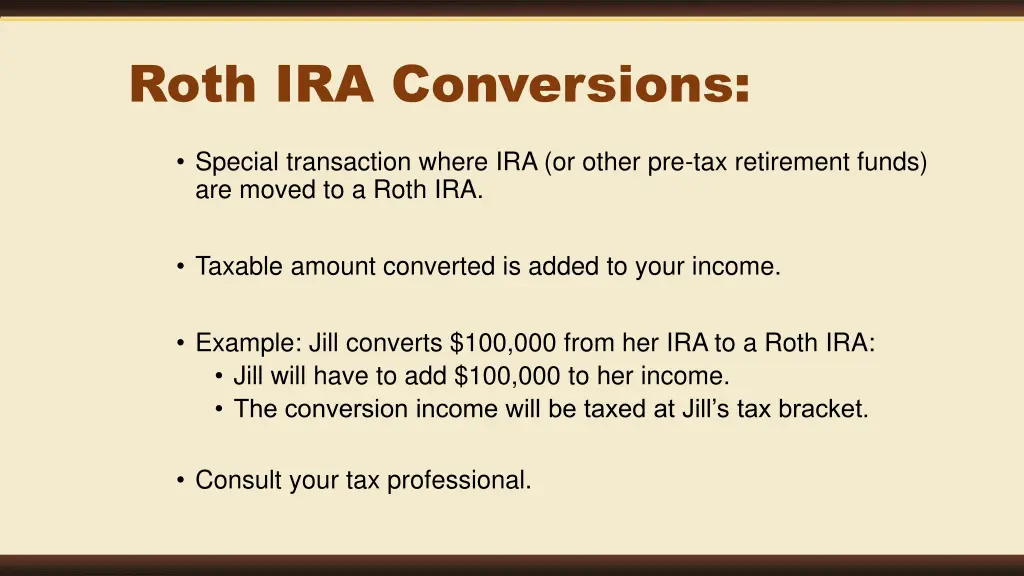 roth ira conversions