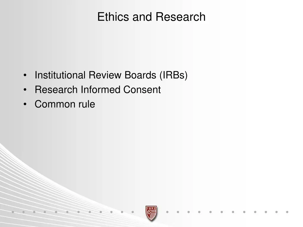 ethics and research