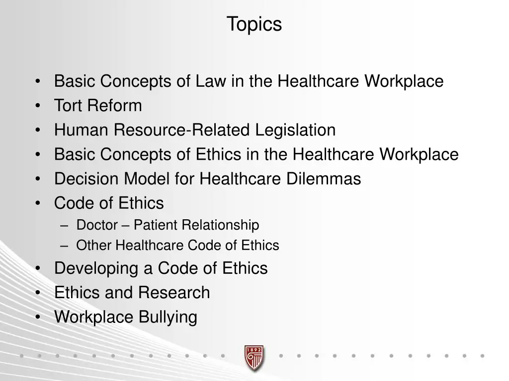 topics
