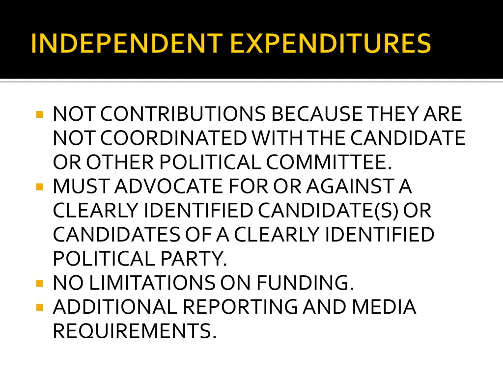 not contributions because they