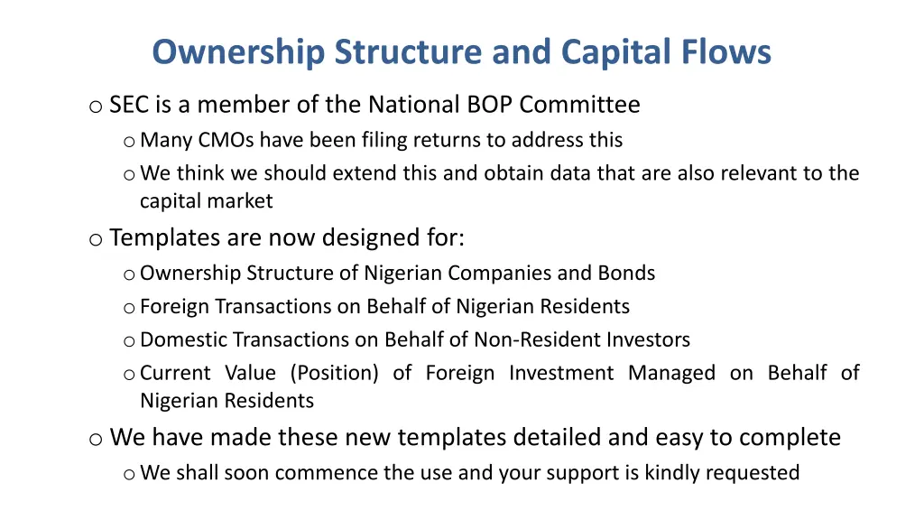 ownership structure and capital flows