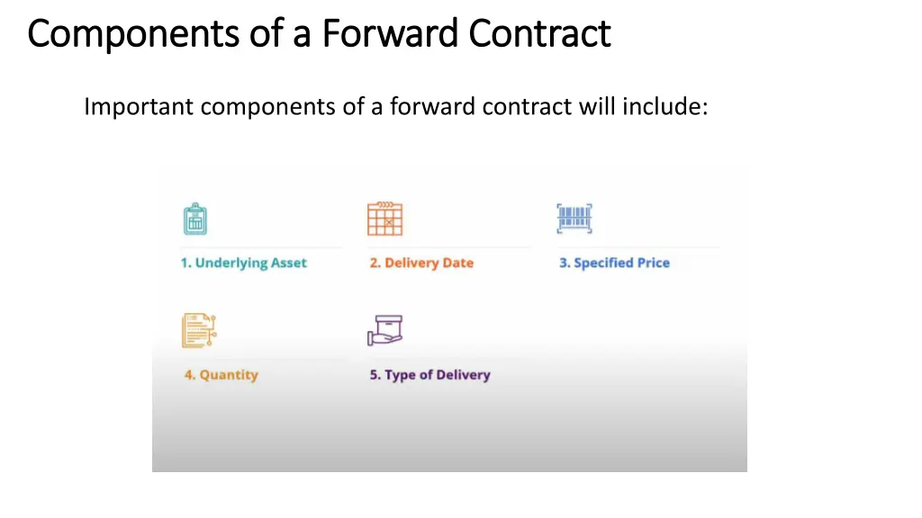 components components o of a forward contract