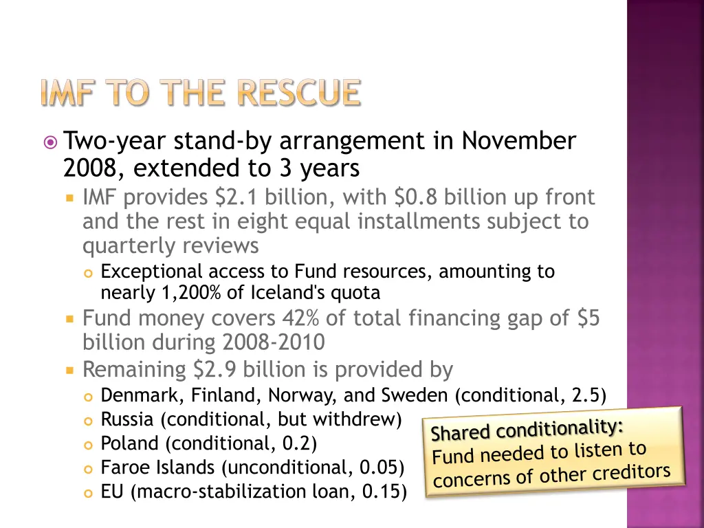 imf to the rescue