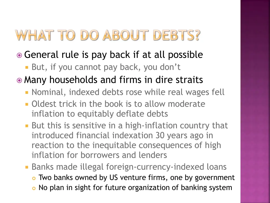what to do about debts