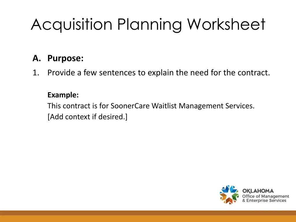 acquisition planning worksheet 1