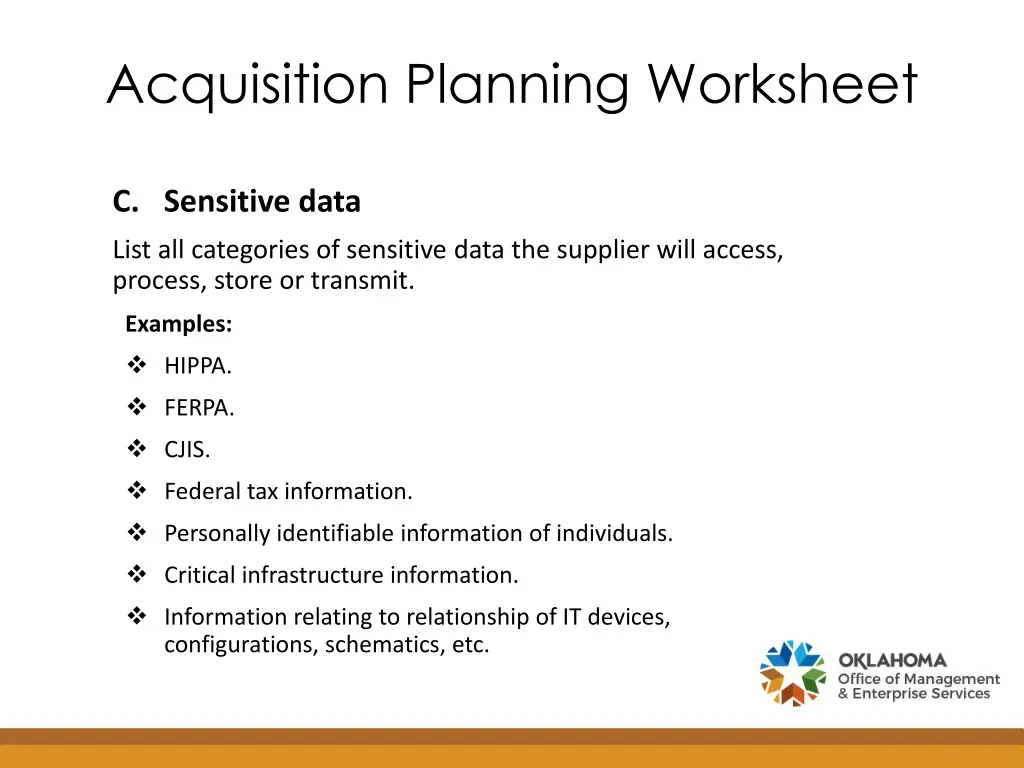 acquisition planning worksheet 3