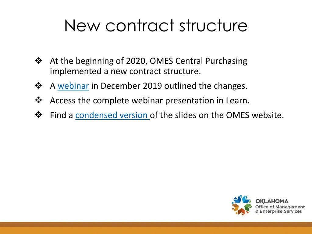 new contract structure