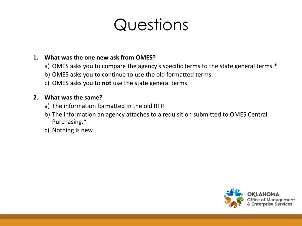 questions