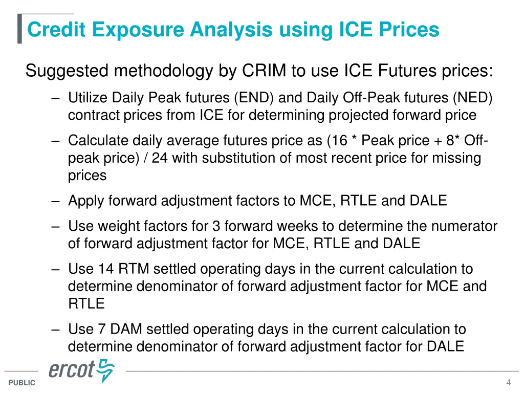 credit exposure analysis using ice prices 2