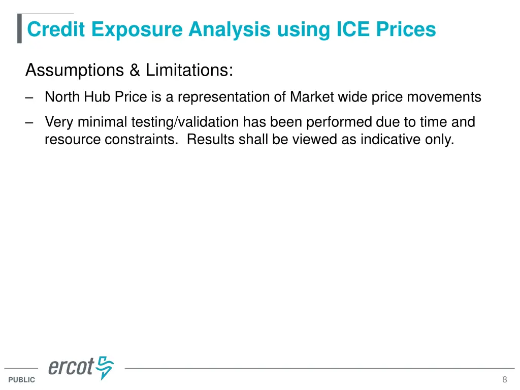 credit exposure analysis using ice prices 6