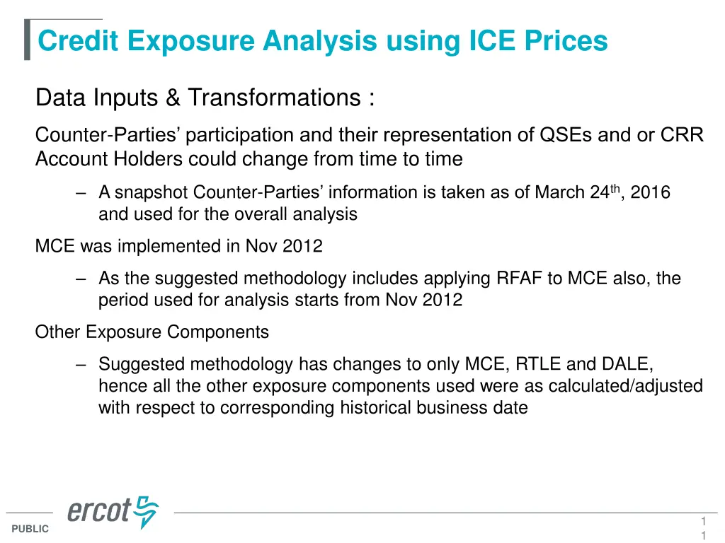 credit exposure analysis using ice prices 9