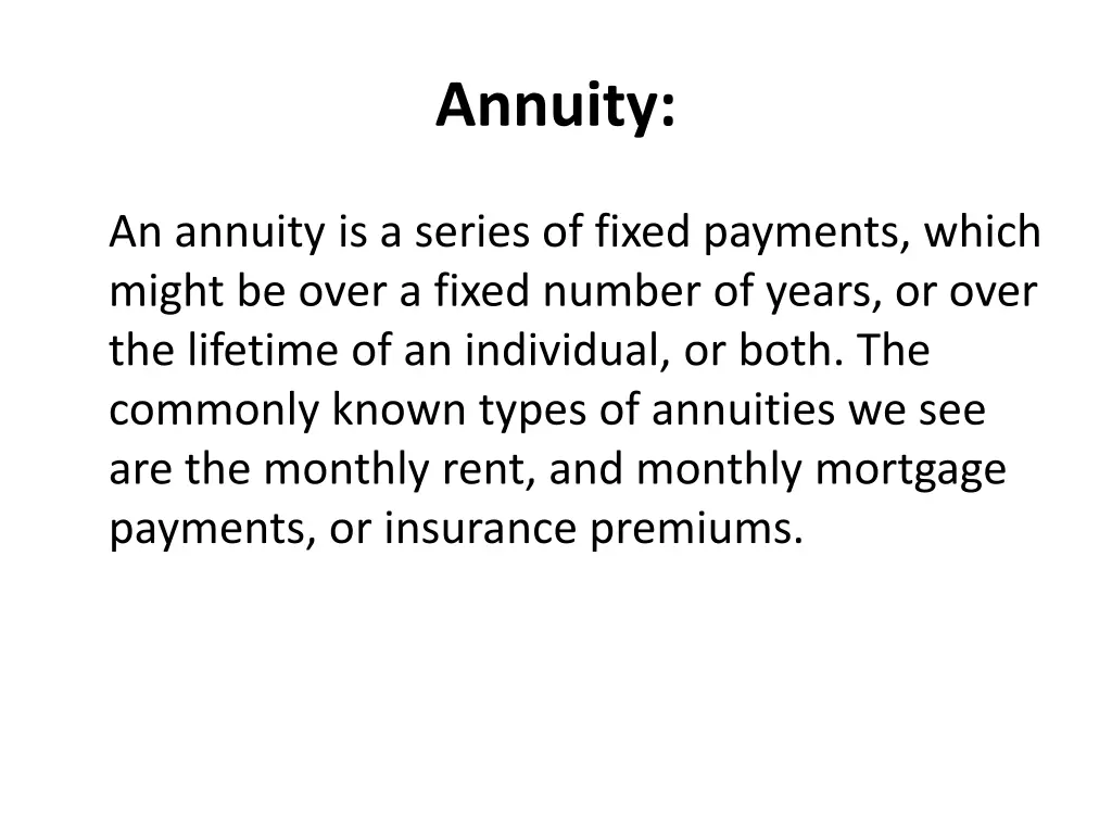 annuity