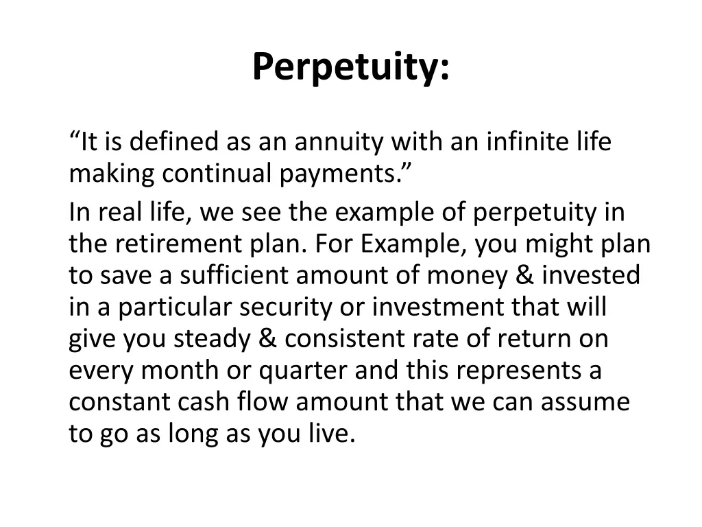 perpetuity 1