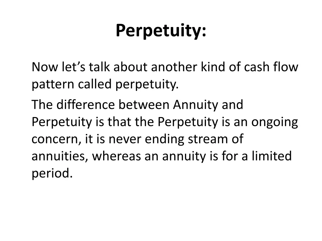 perpetuity