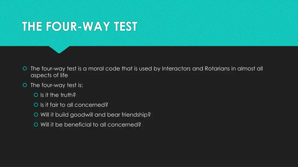 the four way test