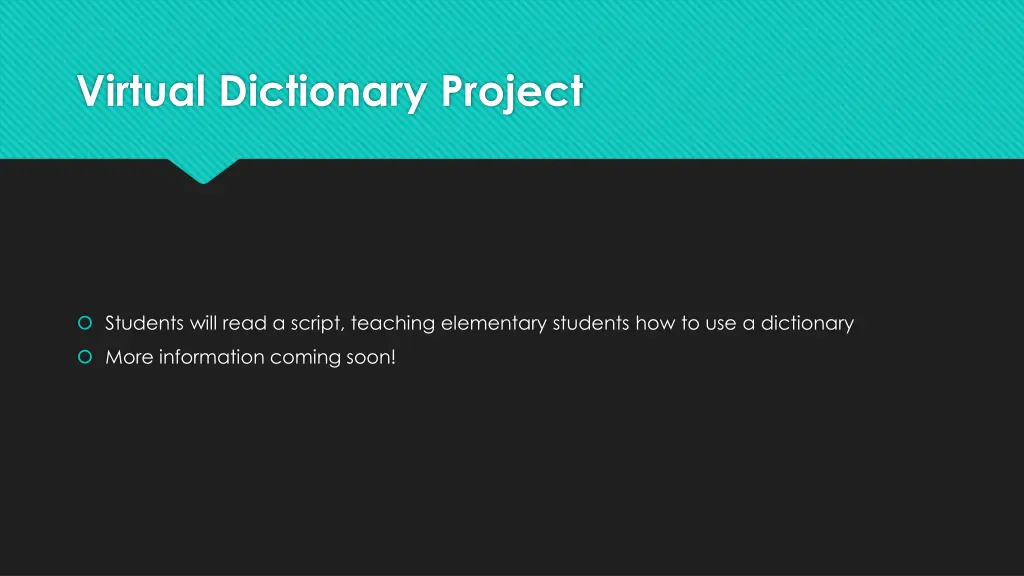 virtual dictionary project