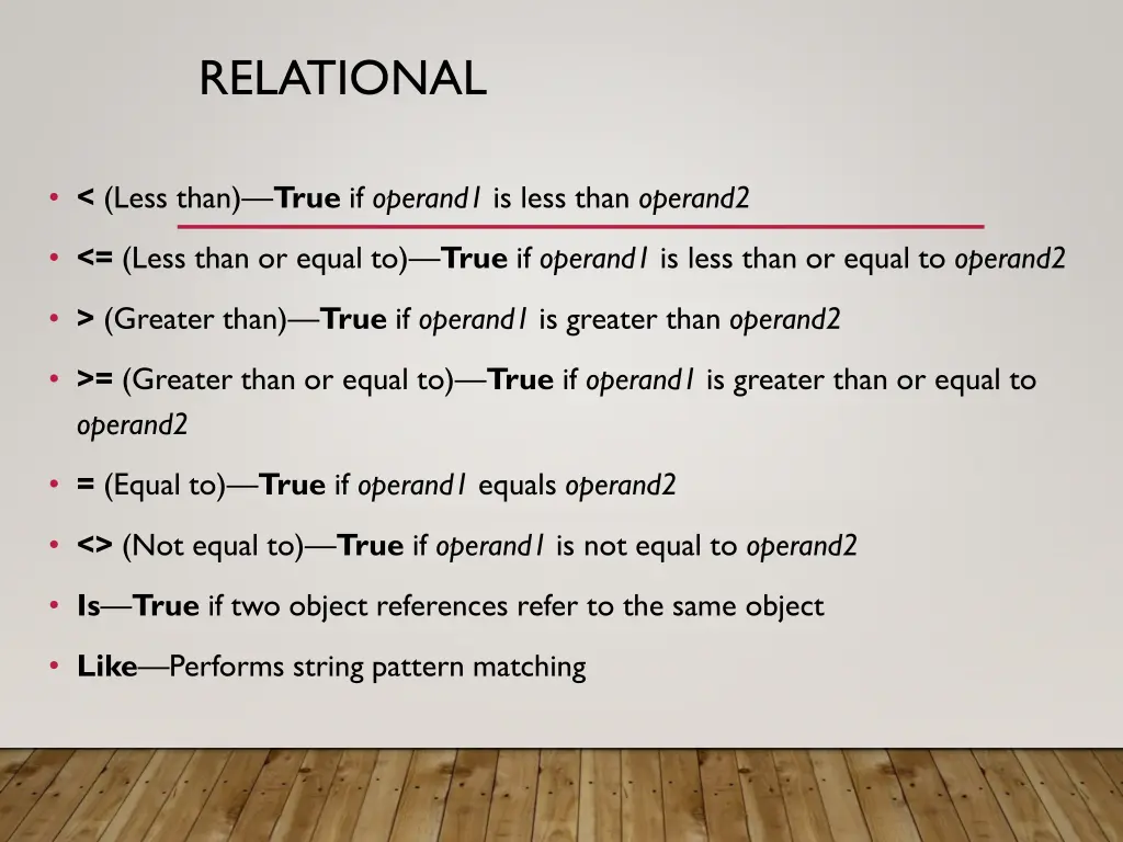 relational