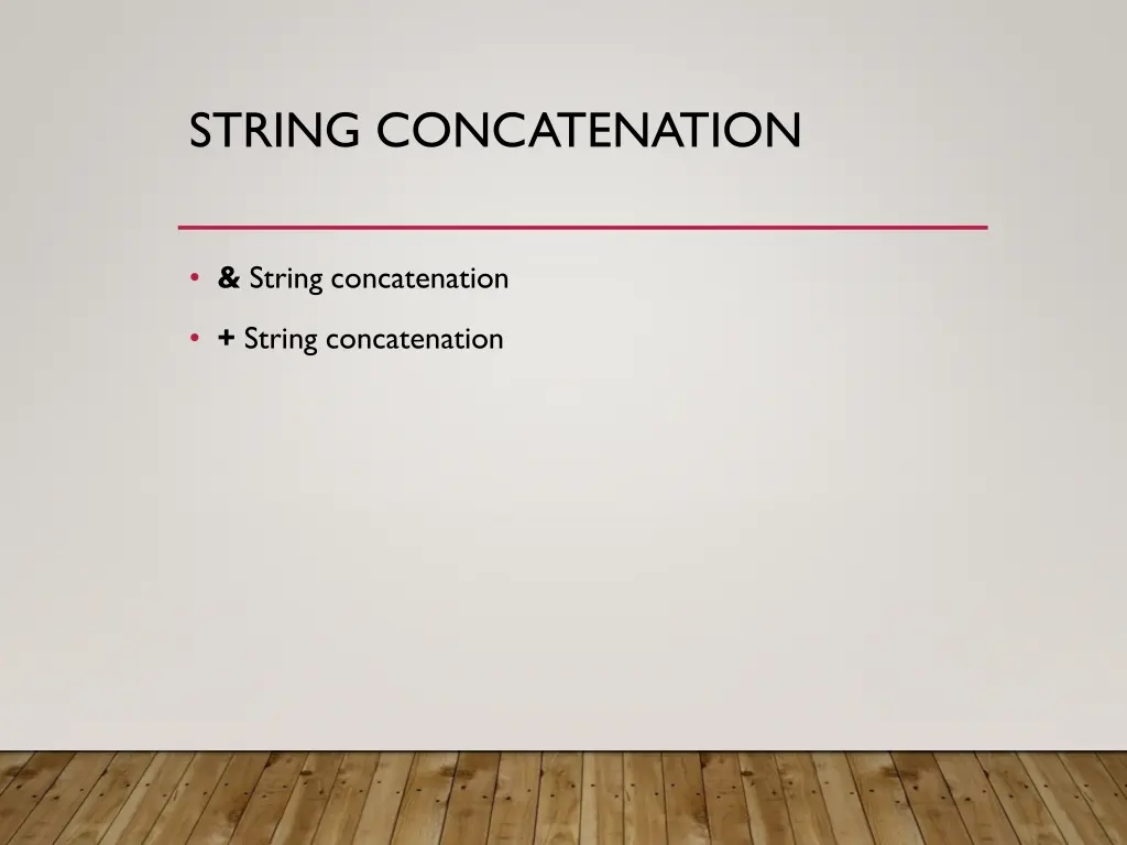 string concatenation
