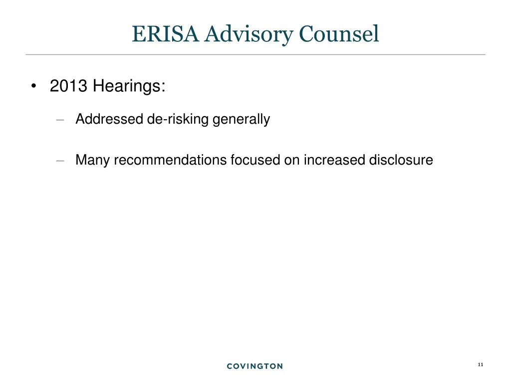 erisa advisory counsel 1