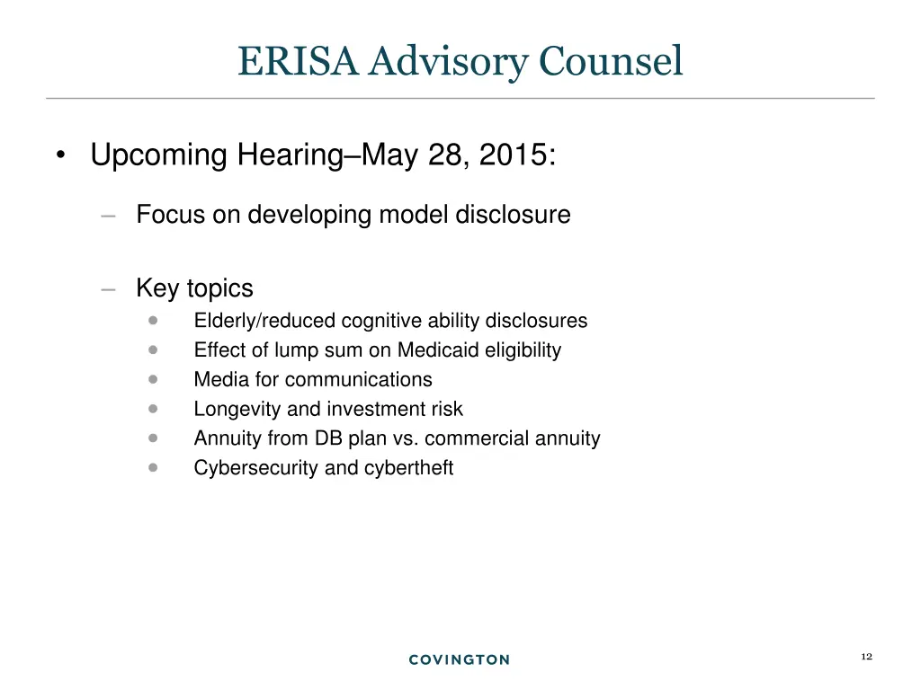 erisa advisory counsel 2