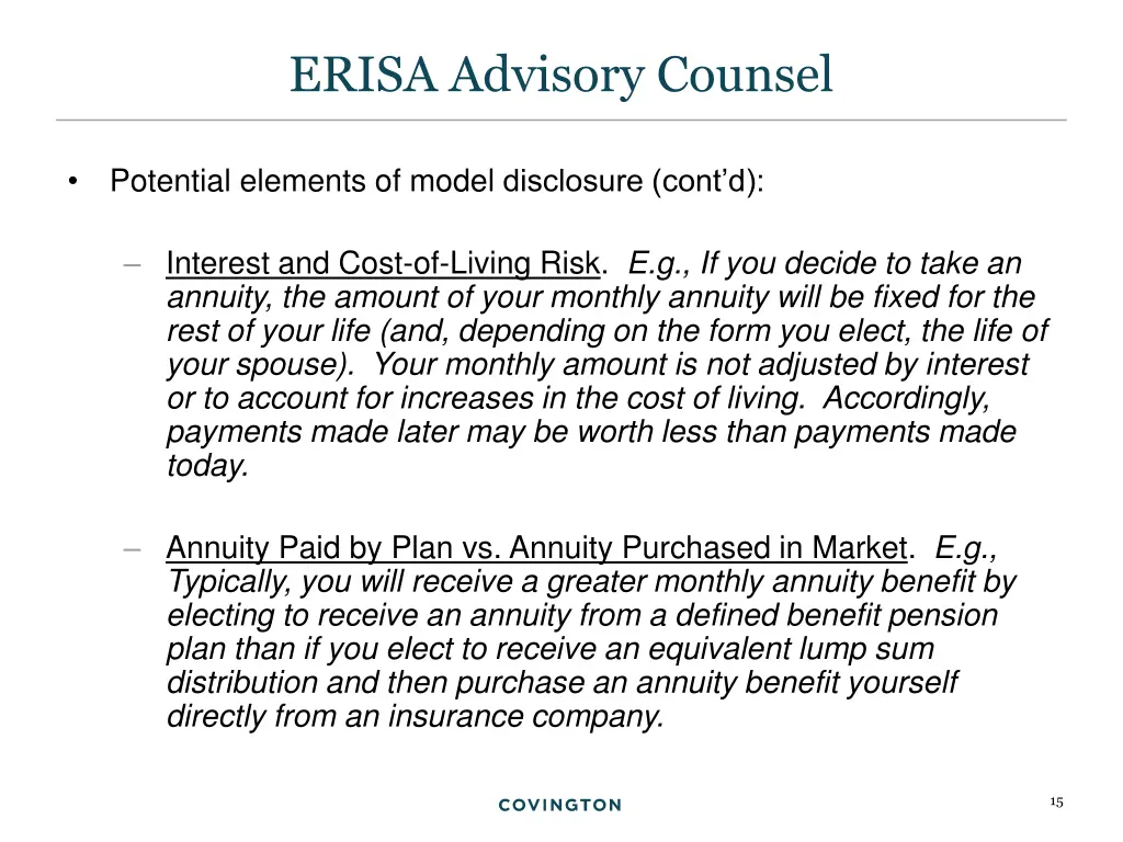 erisa advisory counsel 5