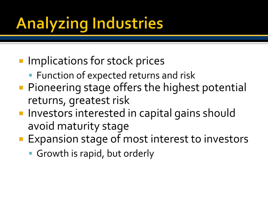 implications for stock prices function