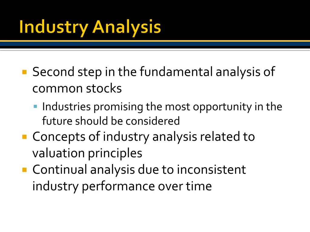 second step in the fundamental analysis of common