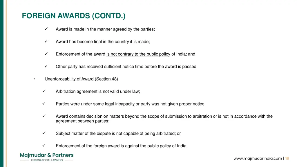 foreign awards contd