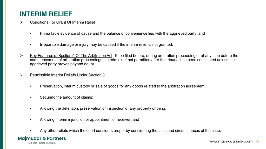 interim relief