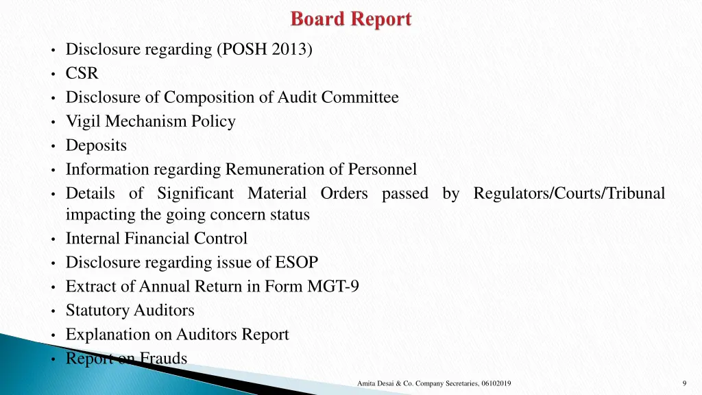 disclosure regarding posh 2013 csr disclosure