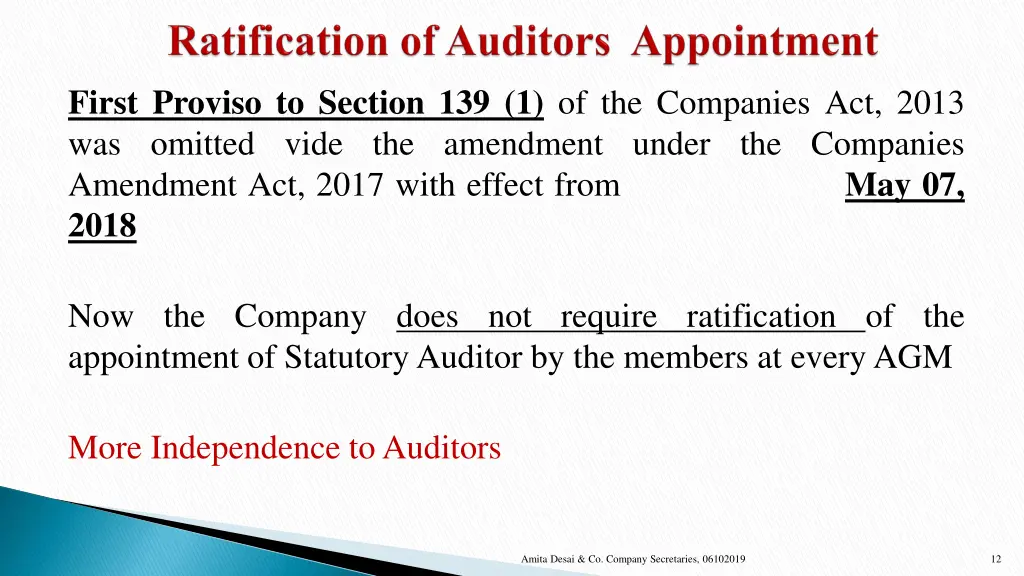 first proviso to section 139 1 of the companies