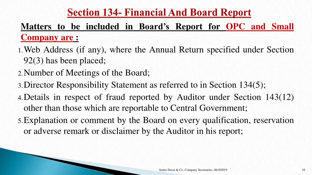 matters to be included in board s report