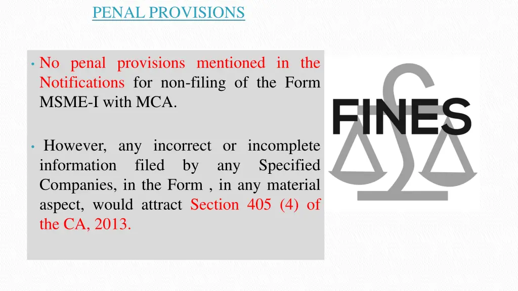 penal provisions