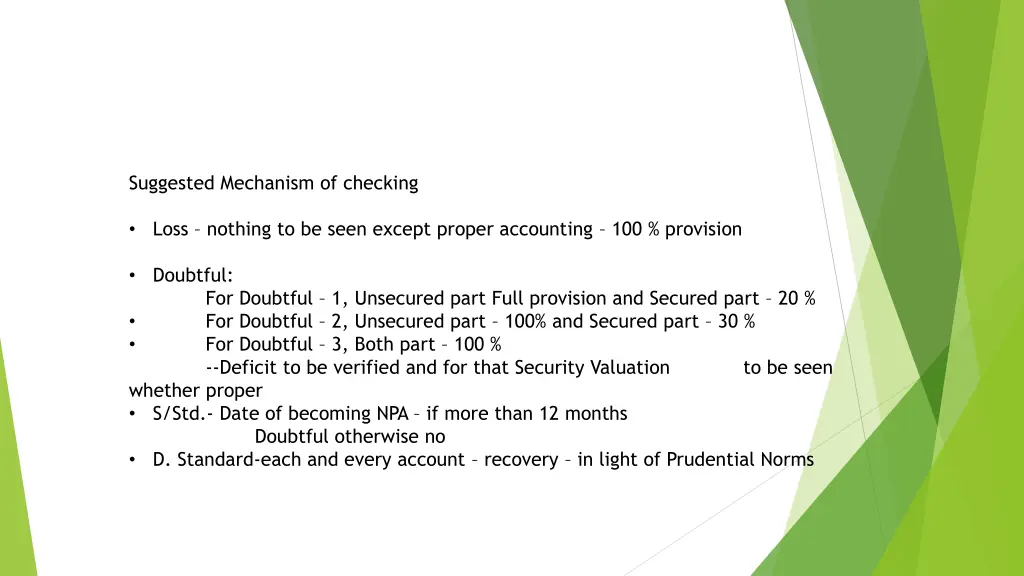 suggested mechanism of checking