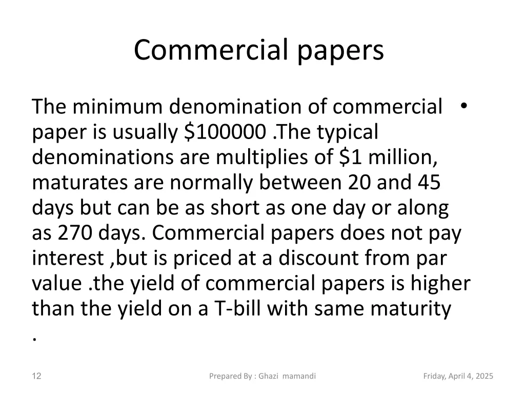 commercial papers 1