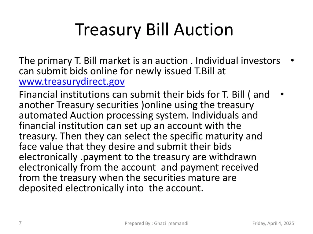 treasury bill auction