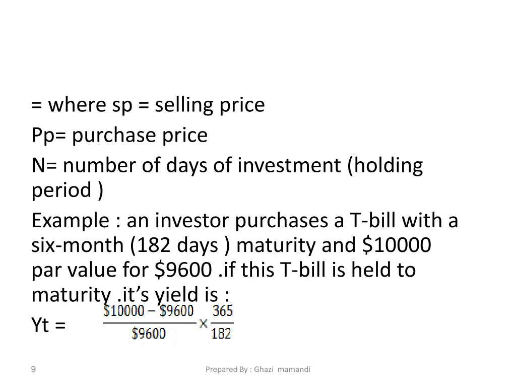where sp selling price pp purchase price n number