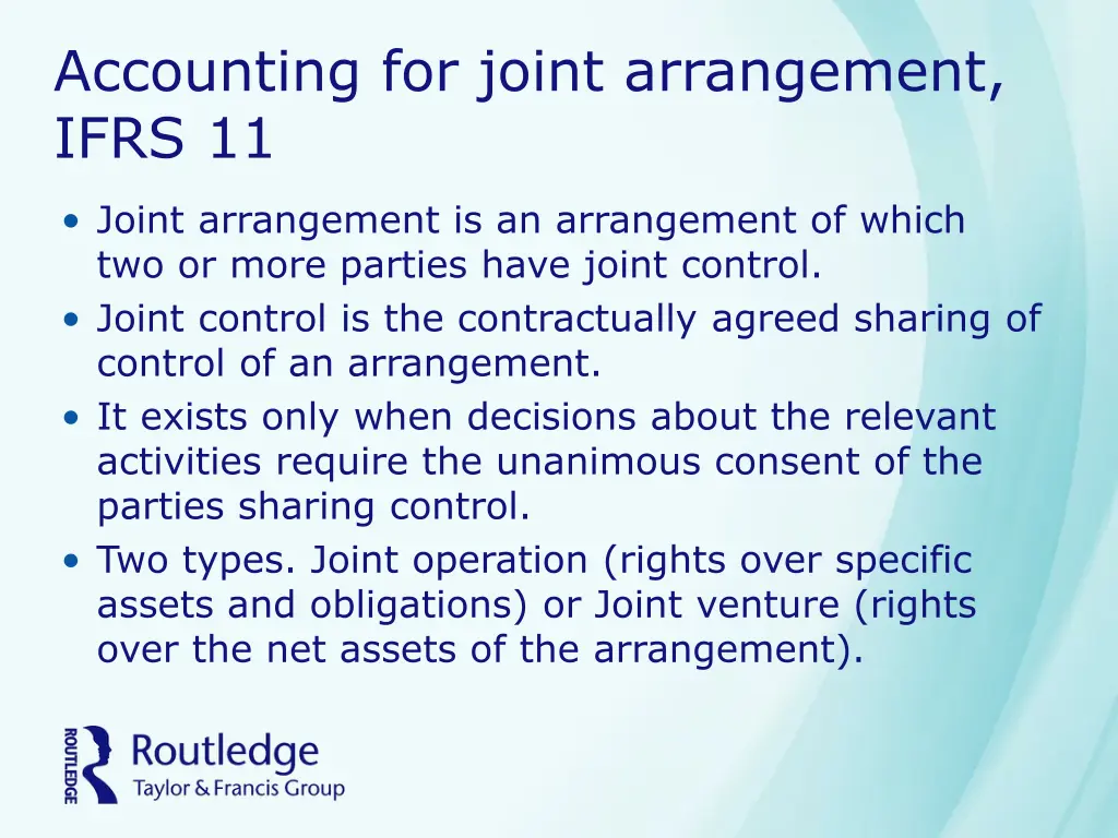 accounting for joint arrangement ifrs 11